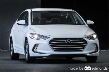 Insurance rates Hyundai Elantra in Stockton